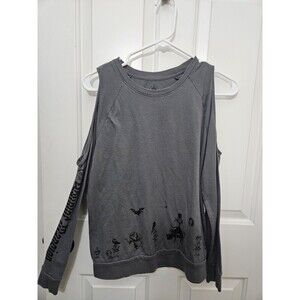 Disney Parks Womens Haunted Mansion Cold Shoulder Long Sleeve T Shirt Size Small